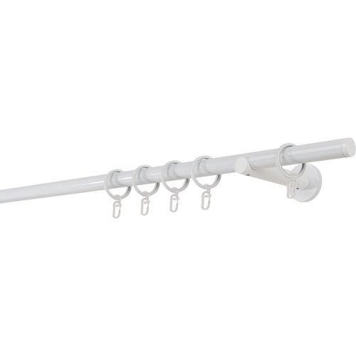 4066866120104 - Ondeco - Gardinenstange auf Maß 20mm Match 1-lauf Vorhangstange Wandträger 12cm Stilgarnitur mit Ringen für Vorhänge - Weiß - 360cm 4066866120104 - Ondeco - Gardinenstange auf Maß 20mm Match 1-lauf Vorhangstange Wandträger 12cm Stilgarnitur mit Ringen für Vorhänge - Weiß - 360cm