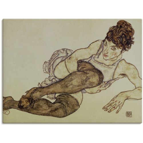 4055327111249 - Wandbild ARTLAND Liegende Frau mit grünen Strümpfen 1917 Bilder Gr B H 120 cm x 90 cm Leinwandbild Frau 1 St beige (natur) Bild Poster Bilder als Leinwandbild Wandaufkleber oder in versch Größen 4055327111249 - Wandbild ARTLAND Liegende Frau mit grünen Strümpfen 1917 Bilder Gr B H 120 cm x 90 cm Leinwandbild Frau 1 St beige (natur) Bild Poster Bilder als Leinwandbild Wandaufkleber oder in versch Größen