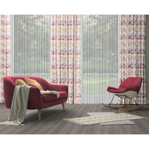 4004567534394 - Vorhang WIRTH Kairo Gr 5 rot B132cm H255cm Jacquard Baumwolle Polyester Gardinen 4004567534394 - Vorhang WIRTH Kairo Gr 5 rot B132cm H255cm Jacquard Baumwolle Polyester Gardinen