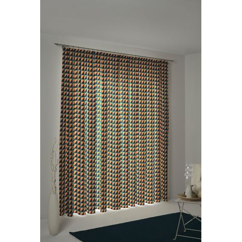 4004567284466 - Vorhang ADAM Circles Gr 2 bunt (orange dunkelblau türkis) B145cm H175cm Jacquard Baumwolle (Bio-Baumwolle) Gardinen nachhaltig 4004567284466 - Vorhang ADAM Circles Gr 2 bunt (orange dunkelblau türkis) B145cm H175cm Jacquard Baumwolle (Bio-Baumwolle) Gardinen nachhaltig