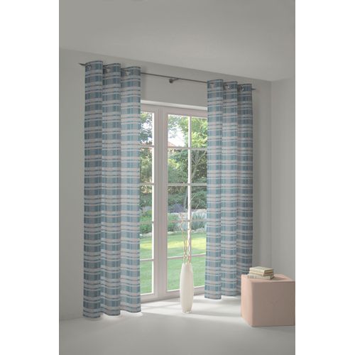 4004567230265 - Vorhang WIRTH Laufenberg Gr 1 blau Gardinen 145cm Ösen 132cm Baumwolle Polyester B132cm H145cm 4004567230265 - Vorhang WIRTH Laufenberg Gr 1 blau Gardinen 145cm Ösen 132cm Baumwolle Polyester B132cm H145cm