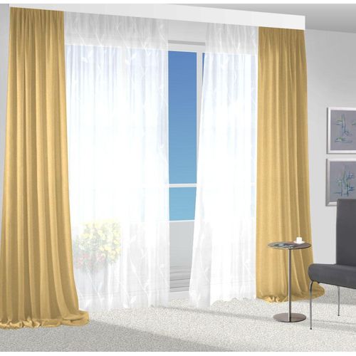 4032107194005 - Vorhang VHG Una Gardinen Gr 225 cm Kräuselband 140 cm gelb (hellgelb) Kräuselband 4032107194005 - Vorhang VHG Una Gardinen Gr 225 cm Kräuselband 140 cm gelb (hellgelb) Kräuselband