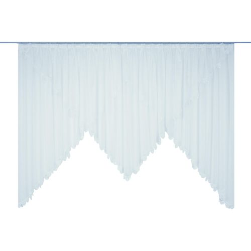 4004567102685 - Gardine WIRTH Elena Gardinen Gr 125 cm Faltenband 450 cm weiß Küchengardinen veredelt mit echter Plauener Spitze Stickerei gezackt 4004567102685 - Gardine WIRTH Elena Gardinen Gr 125 cm Faltenband 450 cm weiß Küchengardinen veredelt mit echter Plauener Spitze Stickerei gezackt