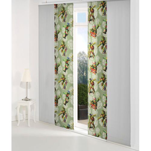 4004567333492 - Schiebegardine WIRTH Turtles Gr 2 grün B60cm H175cm Satin Polyester Gardinen Nickelodeon 4004567333492 - Schiebegardine WIRTH Turtles Gr 2 grün B60cm H175cm Satin Polyester Gardinen Nickelodeon