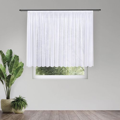 4007863653059 - Gardine Laura Gardinen Gr 245 cm Smokband 600 cm weiß Smokband Elegante Voile Grundware