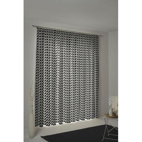 4004567285005 - Vorhang ADAM Circles Gr 1 grau (dunkelgrau hellgrau schwarz) Gardinen 145cm Kräuselband 145cm Baumwolle (Bio-Baumwolle) nachhaltig B145cm H145cm