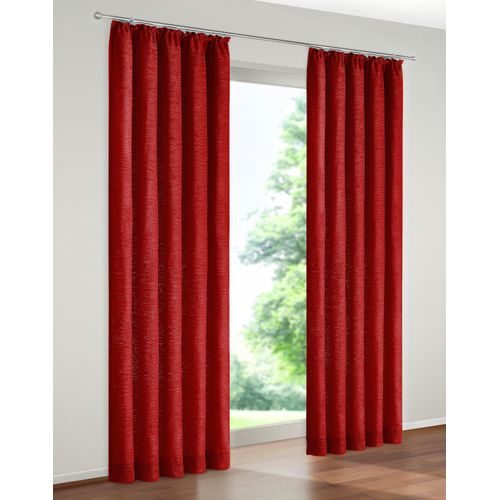 4004567096106 - Vorhang WIRTH Tromsö Gr 18 rot B172cm H245cm Chenille Polyacryl Gardinen 4004567096106 - Vorhang WIRTH Tromsö Gr 18 rot B172cm H245cm Chenille Polyacryl Gardinen