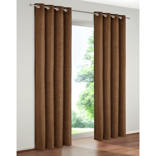 4004567096755 - Vorhang WIRTH Trondheim 234 g m² Gr 1 braun B132cm H145cm Chenille Polyacryl Gardinen