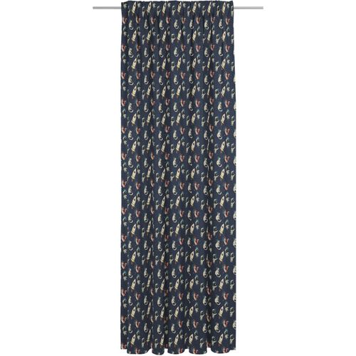 4004567314057 - Vorhang ADAM Space Gr 4 blau (dunkelblau) B142cm H245cm Jacquard Baumwolle Gardinen nachhaltig aus Bio-Baumwolle