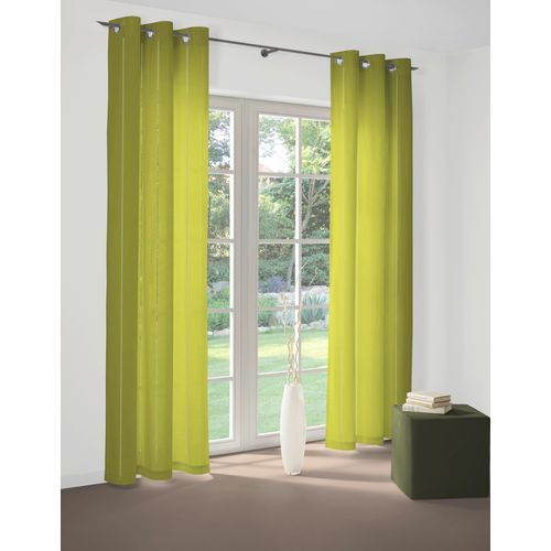 4004567153007 - Vorhang WIRTH Felsted Gr 1 grün Gardinen 150cm Ösen 132cm Polyester B132cm H150cm