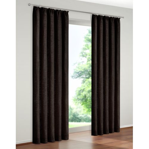 4004567098827 - Vorhang WIRTH Tromsö Gr 18 schwarz B172cm H245cm Chenille Polyacryl Gardinen 4004567098827 - Vorhang WIRTH Tromsö Gr 18 schwarz B172cm H245cm Chenille Polyacryl Gardinen