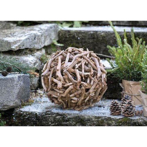 4260772020316 - Dekoleidenschaft - Dekokugel aus Treibholz ø 30 cm Gartenkugel Holzkugel Holzdeko für Wohnzimmer & Balkon Gartendeko für Draußen