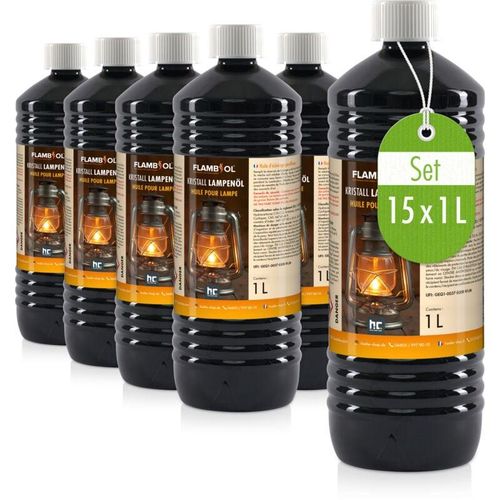 4250463118996 - Flambiol - 15x 1 l ® Lampenöl Hochrein Kristallklar