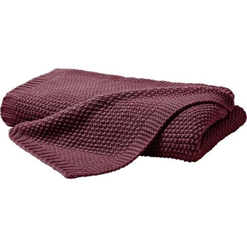 4002895137942 - Strickdecke marsala 130 x 170 cm Wolldecken - Vario