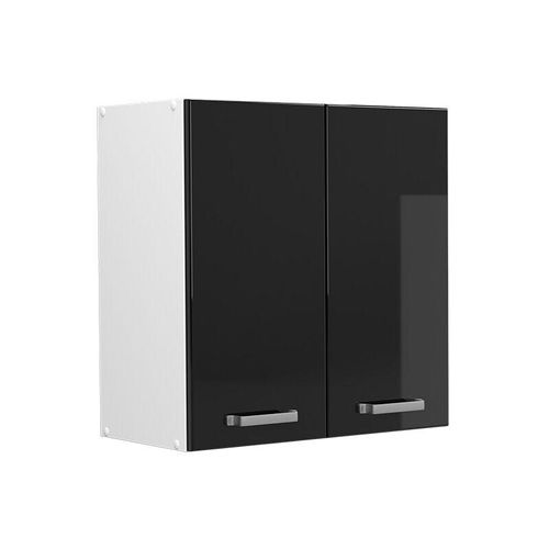 4066731344659 - Hängeschrank Küchenschrank R-Line Solid Weiß Schwarz 60 cm modern