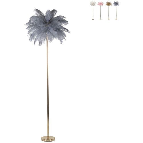 8024609372315 - Mauro Ferretti - Stehlampe mit Federlampenschirm und 3 Lichtpunkten h160cm Palm l Farbe Grau