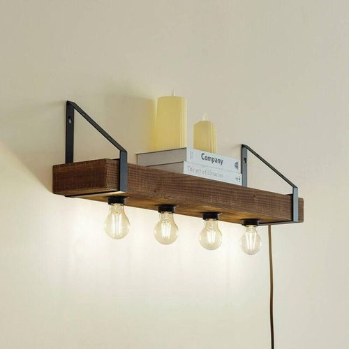 4251911792010 - Lindby - Wandleuchte Wandlampe Innen Vatana aus Holzmit usb Anschluss für Wohnzimmer & Esszimmer von