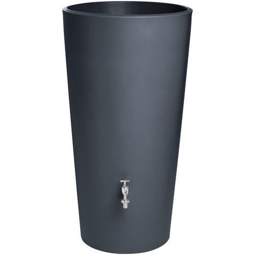 5905197571683 - Regenwassertank Flower grau H110cm Ø60cm Kunststoff Regentonnen 5905197571683 - Regenwassertank Flower grau H110cm Ø60cm Kunststoff Regentonnen