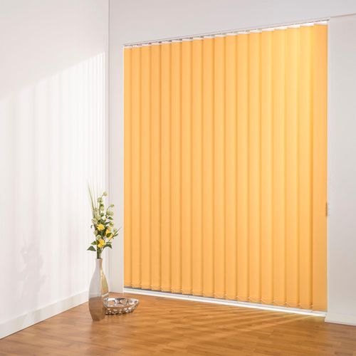 4016318395482 - Lamellenvorhang Lamellenvorhang Vertikalanlage perlex - 89 mm Lamelle Gr 8 orange (orange weiß) B100cm H250cm Jalousien Kürzbare Vertikalanlage Perlex