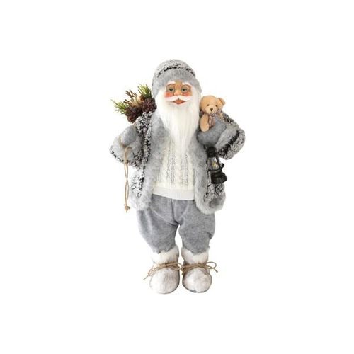 4052304260518 - Weihnachtsmann 60 cm grau mit Brille Teddy Lampe & Sack Santa Claus 4052304260518 - Weihnachtsmann 60 cm grau mit Brille Teddy Lampe & Sack Santa Claus