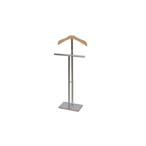4046884085777 - Möbel Direkt Online - moderner Herrendiener James aus Metall verchromt und Kleiderbügel mdf 4046884085777 - Möbel Direkt Online - moderner Herrendiener James aus Metall verchromt und Kleiderbügel mdf