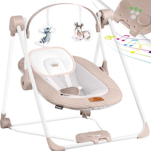 4260692714944 - KIDIZ® Babywippe Babyschaukel mit 5 Geschwindigkeitseinstellungen zusammenklappbarer Baby Wippe Schaukel Babyhochstuhl mit Spielbogen Spielzeugen 5 beruhigende Naturgeräusche neugeborene 4260692714944 - KIDIZ® Babywippe Babyschaukel mit 5 Geschwindigkeitseinstellungen zusammenklappbarer Baby Wippe Schaukel Babyhochstuhl mit Spielbogen Spielzeugen 5 beruhigende Naturgeräusche neugeborene