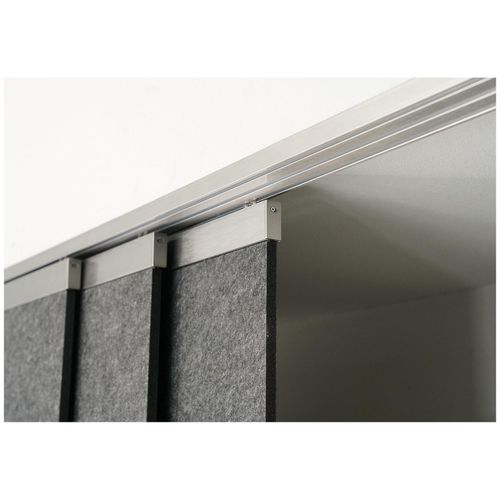 4040255332132 - room-devider Paneel-Set track 6 mm Farbe grau Größe 100x300x1cm