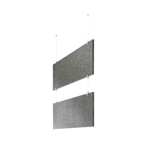 4040255327756 - baffel multiple-Set - Deckenträger - 2-fach Farbe grau Größe 150x50x25cm 4040255327756 - baffel multiple-Set - Deckenträger - 2-fach Farbe grau Größe 150x50x25cm