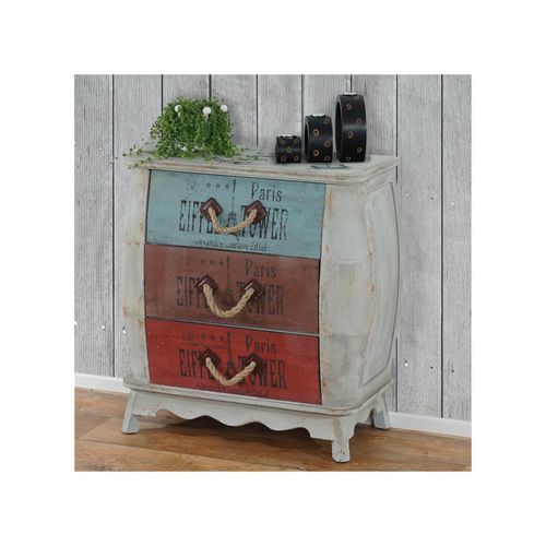 4052826157495 - Kommode Cadiz Schubladenkommode Schrank Shabby-Look Vintage 74x70x36cm