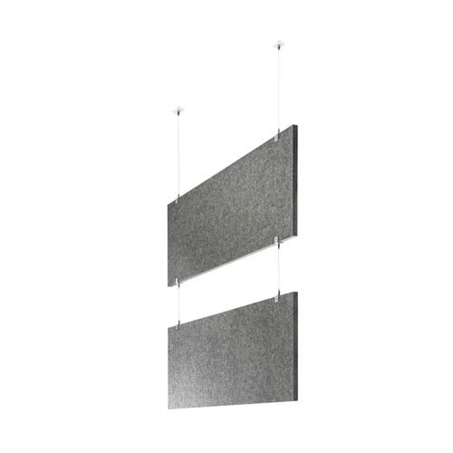 4040255328302 - baffel multiple-Set - Deckenträger Odenwald - 2-fach Farbe grau Größe 100x50x25cm 4040255328302 - baffel multiple-Set - Deckenträger Odenwald - 2-fach Farbe grau Größe 100x50x25cm