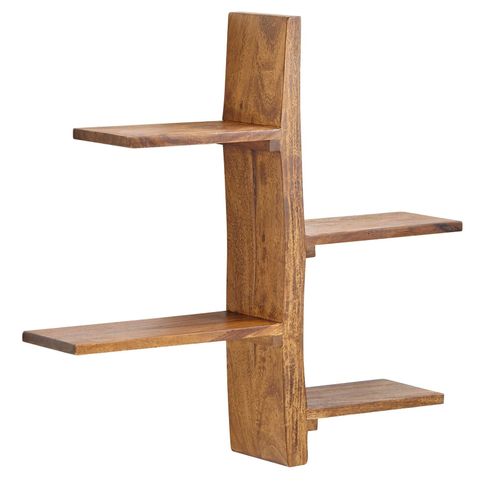 4255632516610 - Wandregal Baum-Form Sheesham Holz 58x60x15 cm 4 Ablageflächen 4255632516610 - Wandregal Baum-Form Sheesham Holz 58x60x15 cm 4 Ablageflächen