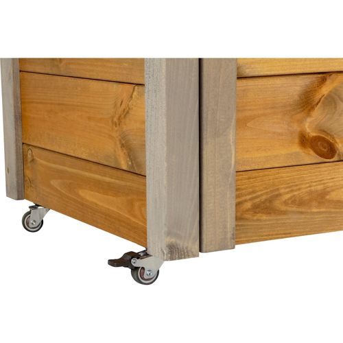 4055894561522 - dobar Rollbarer Gartenschrank mit Wolle Abmessungen ca 60x40x62 cm natur Eckschutz