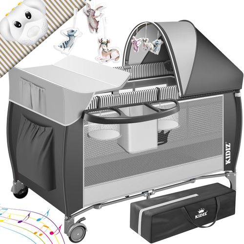 4260692715026 - KIDIZ® Babybett 3 in 1 Reisebett Kombi Set Baby Bett mit Wickelauflage Moskitonetz Laufstall Baby ab Geburt bis 15 kg luftige Seitenwände mit Seiteneingang Tragetasche zusammenklappbar 4260692715026 - KIDIZ® Babybett 3 in 1 Reisebett Kombi Set Baby Bett mit Wickelauflage Moskitonetz Laufstall Baby ab Geburt bis 15 kg luftige Seitenwände mit Seiteneingang Tragetasche zusammenklappbar