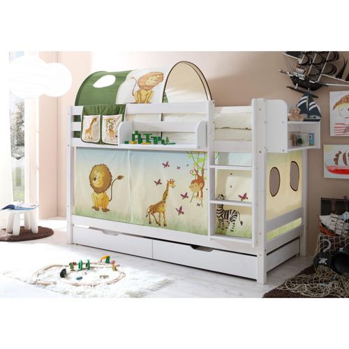 4251105922803 - Ticaa Etagenbett Marcel Kiefer weiß Safari 4251105922803 - Ticaa Etagenbett Marcel Kiefer weiß Safari