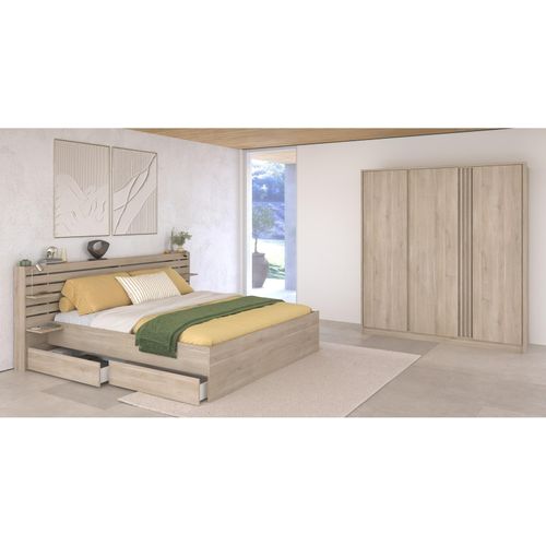 3480940301578 - Schlafzimmer 3-teilig Escale 24 160x200 Japanische-Eiche