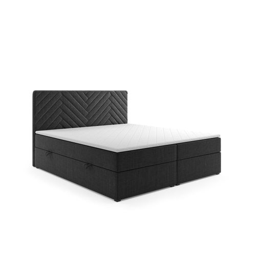 4262413690032 - Möbel Punkt Boxspringbett MALIBU mit Bettkasten 180 x 200 cm Webstoff Schwarz Bett Bettkasten Hotelb 4262413690032 - Möbel Punkt Boxspringbett MALIBU mit Bettkasten 180 x 200 cm Webstoff Schwarz Bett Bettkasten Hotelb