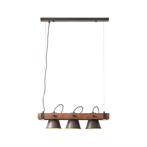 4004353359682 - Lampe Plow Pendelleuchte 3flg schwarz stahl holz 3x A60 E27 10W geeignet für Normallampen (nicht enthalten) Köpfe schwenkbar - schwarz - Brilliant 4004353359682 - Lampe Plow Pendelleuchte 3flg schwarz stahl holz 3x A60 E27 10W geeignet für Normallampen (nicht enthalten) Köpfe schwenkbar - schwarz - Brilliant