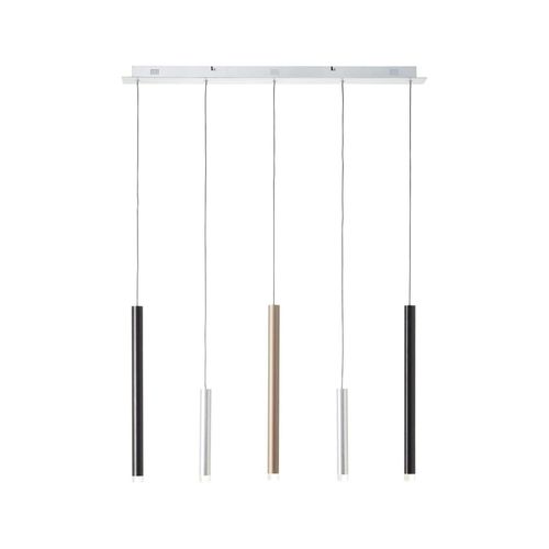 4004353342264 - BRILLIANT Lampe Cembalo LED Pendelleuchte 5flg alu schwarz braun 5x 4W LED integriert 362lm 3000K In 3 Stufen über Wandschalter dimmbar In der Höhe einstellbar Kabel kürzbar 4004353342264 - BRILLIANT Lampe Cembalo LED Pendelleuchte 5flg alu schwarz braun 5x 4W LED integriert 362lm 3000K In 3 Stufen über Wandschalter dimmbar In der Höhe einstellbar Kabel kürzbar