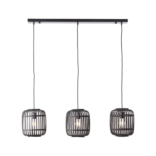 4004353377082 - Lampe Woodrow Pendelleuchte 3-flammig holz dunkel schwarz Metall Bambus 3x A60 E27 60WNormallampen (nicht enthalten) - schwarz - Brilliant 4004353377082 - Lampe Woodrow Pendelleuchte 3-flammig holz dunkel schwarz Metall Bambus 3x A60 E27 60WNormallampen (nicht enthalten) - schwarz - Brilliant