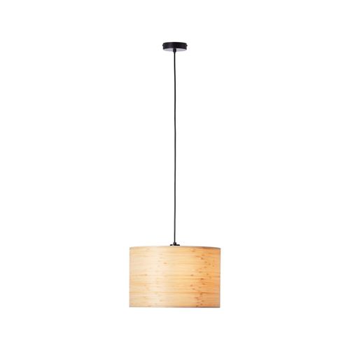 4004353394805 - Lampe Romm Pendelleuchte 35cm holz hell schwarz 1x A60 E27 52W Kabel kürzbar   in der Höhe einstellbar - schwarz - Brilliant