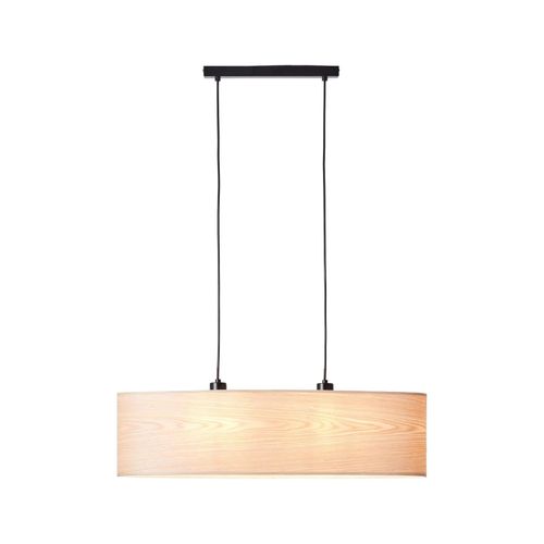 4004353394829 - BRILLIANT Lampe Romm Pendelleuchte 2flg oval holz hell schwarz 2x A60 E27 52W Kabel kürzbar in der Höhe einstellbar - schwarz 4004353394829 - BRILLIANT Lampe Romm Pendelleuchte 2flg oval holz hell schwarz 2x A60 E27 52W Kabel kürzbar in der Höhe einstellbar - schwarz