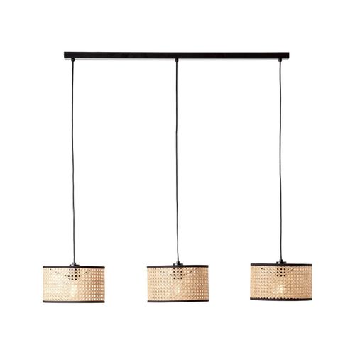 4004353396502 - Lampe Wiley Pendelleuchte 3flg schwarz holzfarbend 3x A60 E27 60W Kabel kürzbar in der Höhe einstellbar - braun - Brilliant 4004353396502 - Lampe Wiley Pendelleuchte 3flg schwarz holzfarbend 3x A60 E27 60W Kabel kürzbar in der Höhe einstellbar - braun - Brilliant
