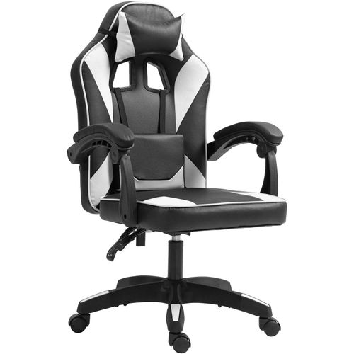 4255716334796 - Bürostuhl Orkney I Ergonomischer Gamingstuhl mit Kunstlederbezug I Schreibtischstuhl mit verstellbarer Rückenlehne und Kopfstütze