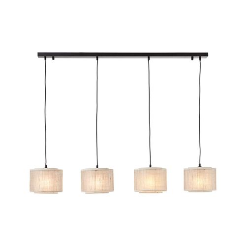 4004353394713 - Odar Pendelleuchte 4flg schwarz beige 4x A60 E27 42W geeignet für Normallampen (nicht enthalten) - braun - Brilliant 4004353394713 - Odar Pendelleuchte 4flg schwarz beige 4x A60 E27 42W geeignet für Normallampen (nicht enthalten) - braun - Brilliant