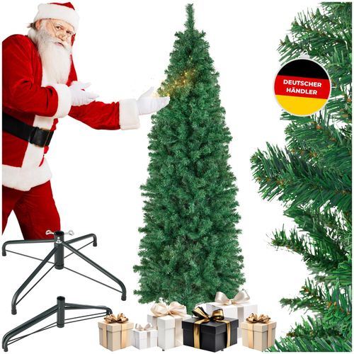 4061173269737 - tectake® Weihnachtsbaum verschiedene Größen künstlich in Grün mit dichten Nadeln formbar mit viel Volumen pulverbeschichteter Metallständer mit Kunststoffkappen