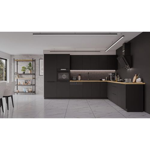 4255832100992 - Winkelküche SIENA 350x290 cm Küchenzeile Einbauküche Eckküche Küche Schwarz matt 4255832100992 - Winkelküche SIENA 350x290 cm Küchenzeile Einbauküche Eckküche Küche Schwarz matt