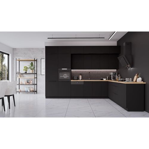 4255832101081 - Winkelküche SIENA 350x290 cm Küchenzeile Eckküche Küche Schwarz matt XL Stauraum 4255832101081 - Winkelküche SIENA 350x290 cm Küchenzeile Eckküche Küche Schwarz matt XL Stauraum