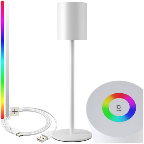 4061173261564 - tectake® Akku-Tischlampe Modernes Design LED 5 W Touchpanel inkl Ladekabel 10 x 37 cm
