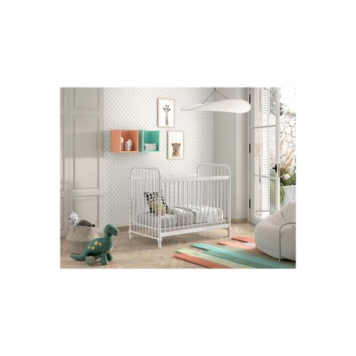5420070240239 - JAXX BRONXX Babybett mit Liegefläche 60 x 120 cm Ausf Metall Weiß matt - versch Ausführungen