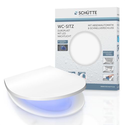 4008431829500 - SCHÜTTE Duroplast WC-Sitz mit LED Nachtlicht mit Absenkautomatik und Schnellverschluss 4008431829500 - SCHÜTTE Duroplast WC-Sitz mit LED Nachtlicht mit Absenkautomatik und Schnellverschluss